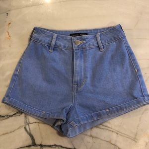 Blue high waisted Kendall & Kylie shorts